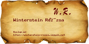 Winterstein Rózsa névjegykártya